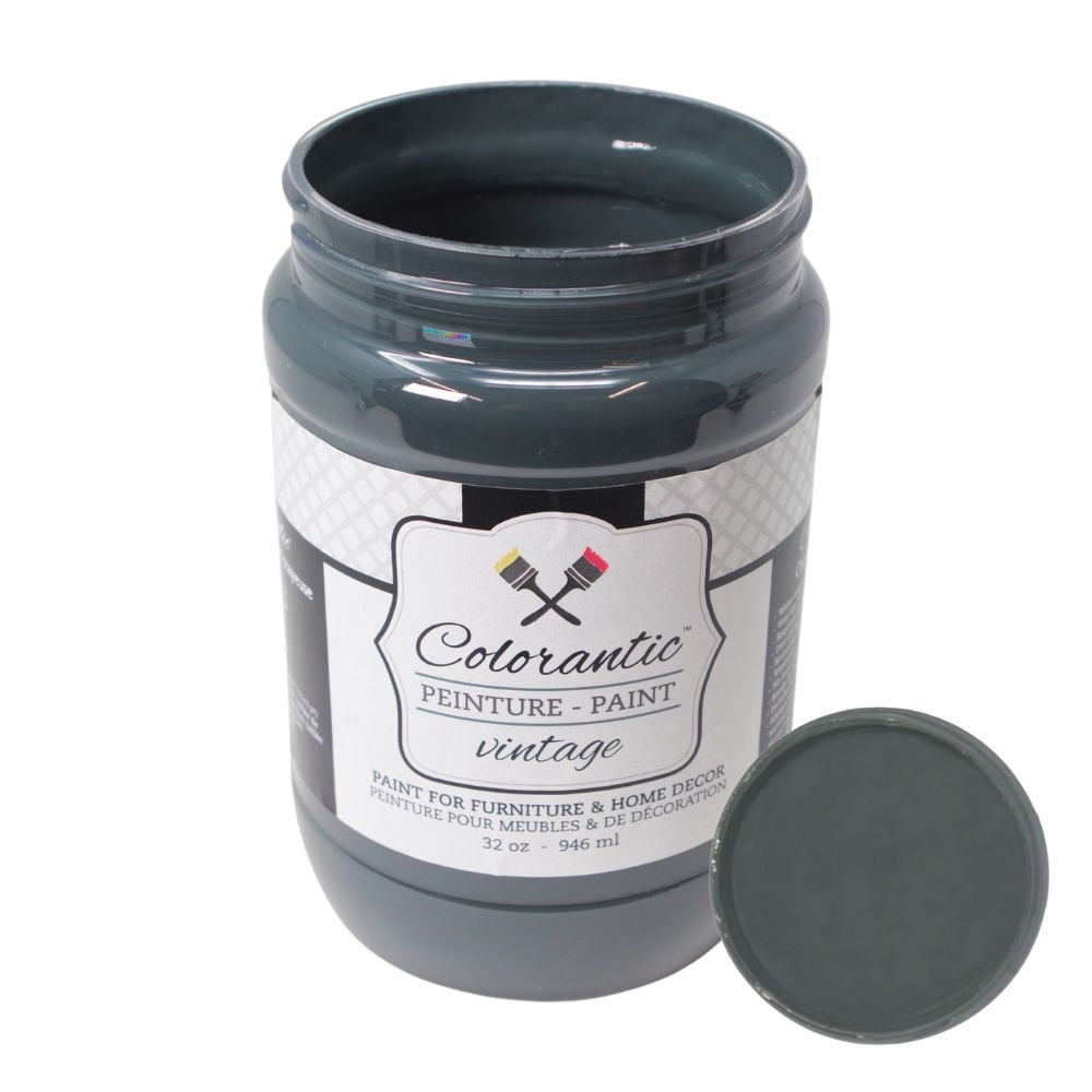 Colorantic | ACAI BERRY Black Chalk Paint for Furniture DIY Craft Paint - Multi-Surface All-in-One Craft Paint | CHARCOAL GREY Home Decor Painting - 32 oz
