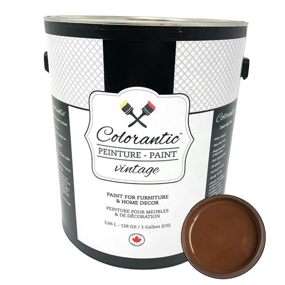 Colorantic | BROWN GLAZE for Faux-Fini Stain Old Barn Style - Fabric Paint Medium - Glitter Paint Additive Medium - Leather Paint (Brown - Gallon 128 oz)