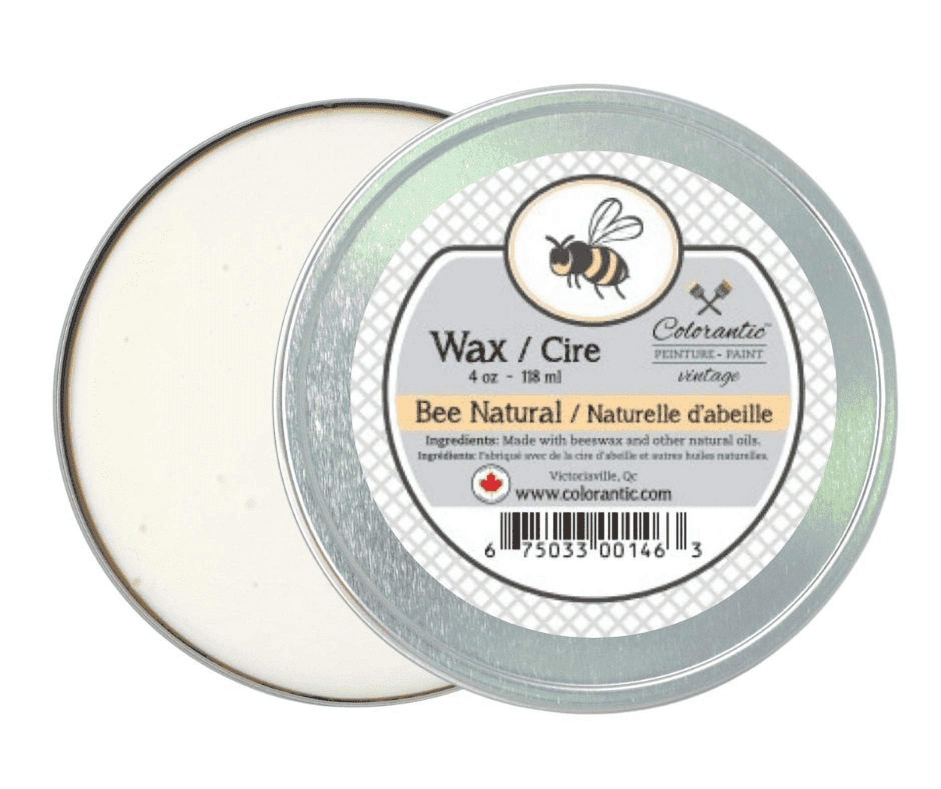 Colorantic | CLEAR Natural Wax | Chalk Paint for Furniture Waxes Beeswax Bees Wax | Furniture Polish (4 oz, Clear Natural)