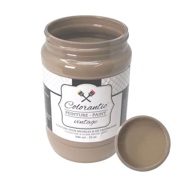 Colorantic | MOCHA Chalk Paint Based for Furniture DIY - Multi-Surface All-in-One Craft Paint | COFFEE BROWN Home Decor Painting - 32 oz