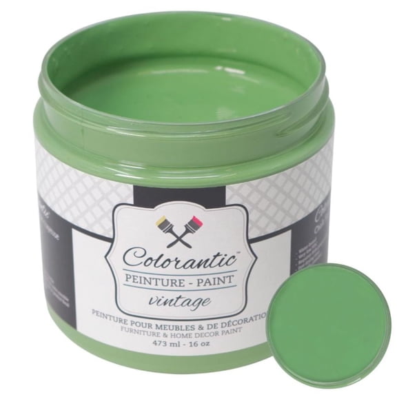 Colorantic | NATURE Chalk Paint Based for Furniture DIY - Multi-Surface All-in-One Craft Paint | GREEN LEAF Home Decor Painting - 16 oz