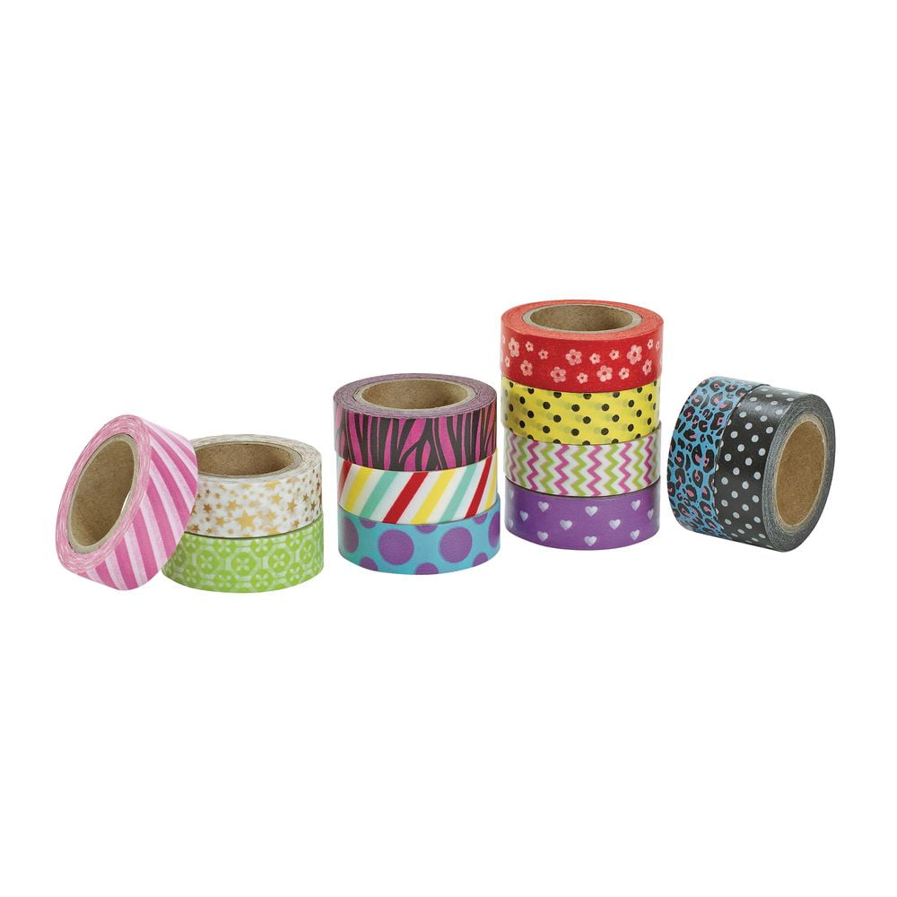Colorations Whimsical Printed Craft Tape - Set of 12