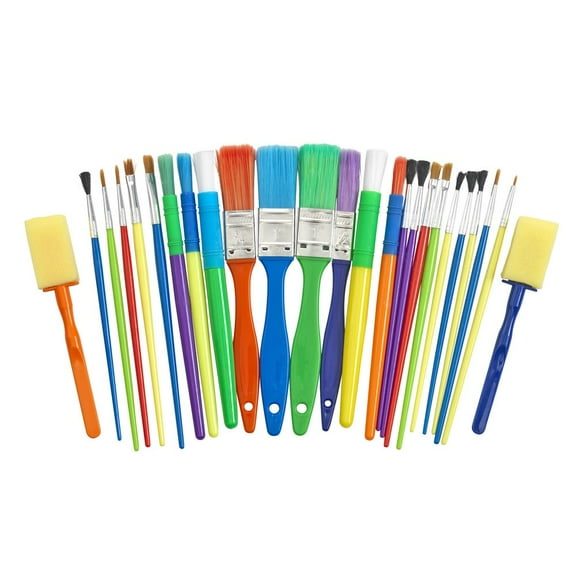 Colorations 25 Assorted Paint Brush and Applicators in a Cylinder