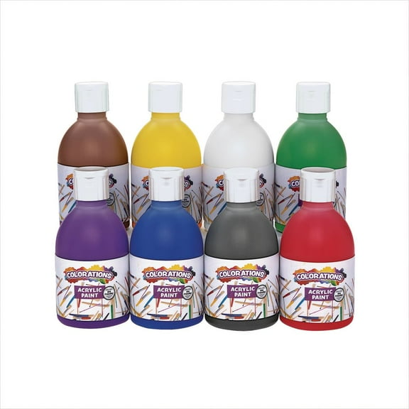 Colorations Acrylic Paint, 8 oz. - Set of 8