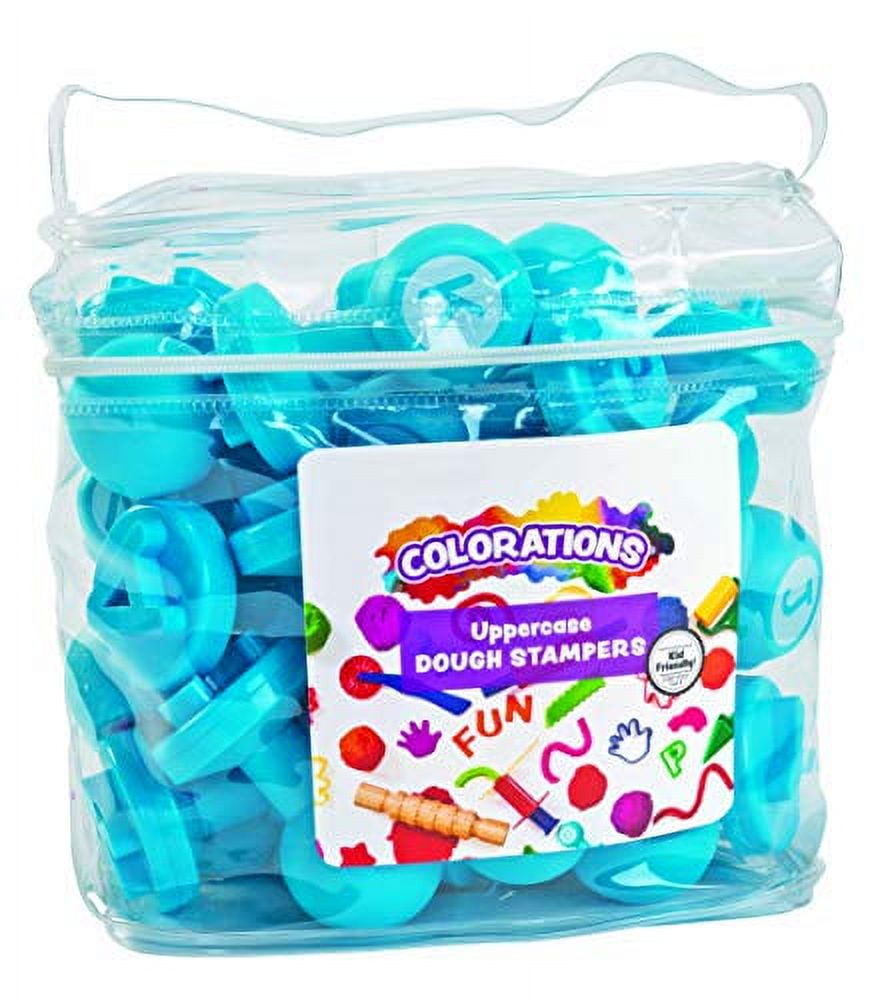 Colorations Alphabet Dough Stampers Set, Uppercase Letters Set of 26