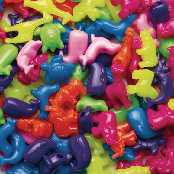 Colorations Big, Bright Animal Beads - 1 lb.