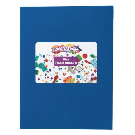 Colorations Blue Foam Sheets - 10 Pack