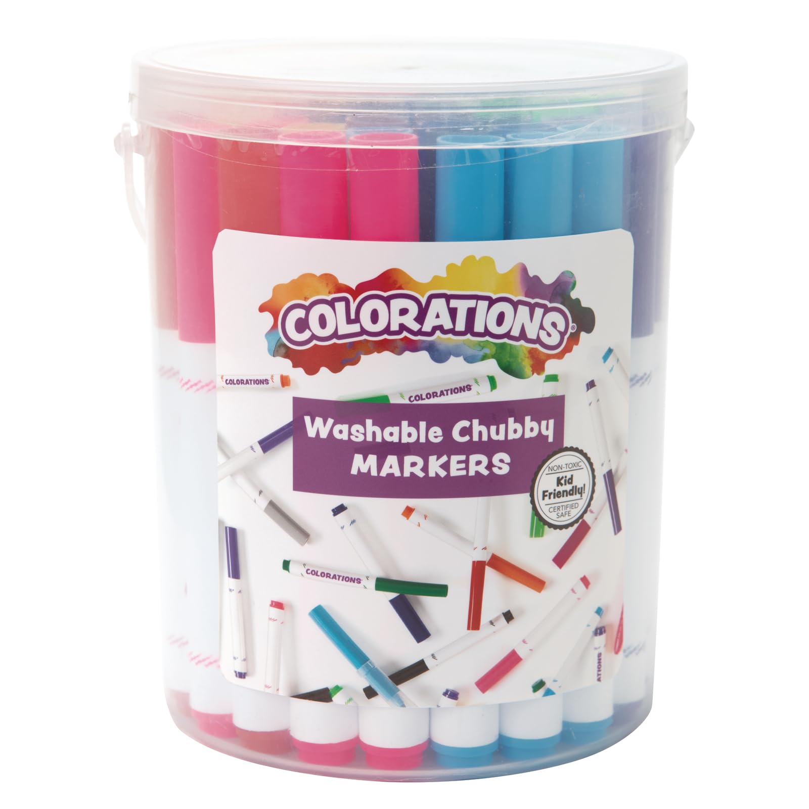 Colorations CHUBBKT Chubby Markers, Conical Tip,Set of 44, Bold Colors ...