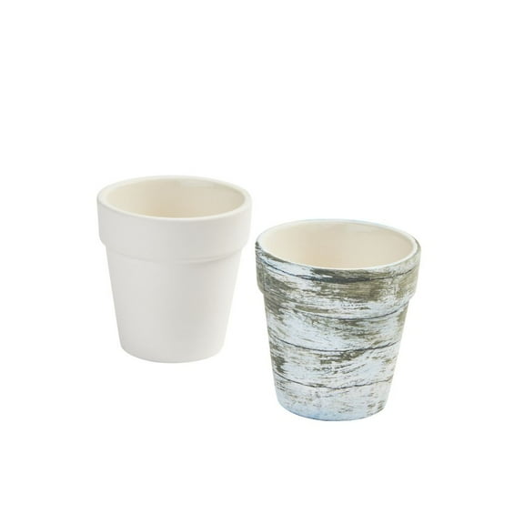 Colorations Ceramic Flower Pots - Set of 12