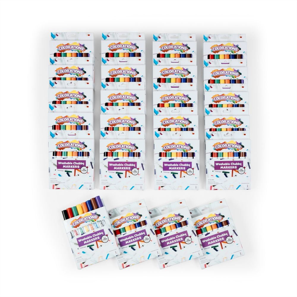 Colorations Chubby Markers - 8 Colors, 24 Packs