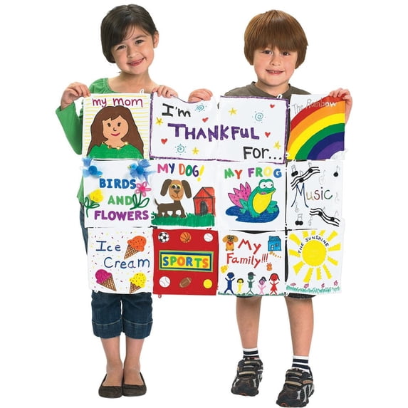 Colorations Classroom Canvas Quilt - 12 Pieces