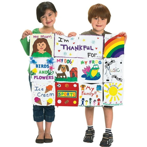 Colorations Classroom Canvas Quilt - 12 Pieces