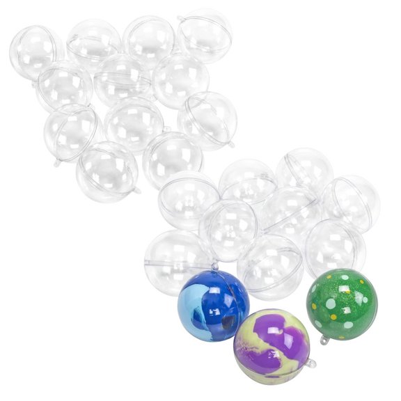 Colorations Clear Ball Ornaments - Set of 24