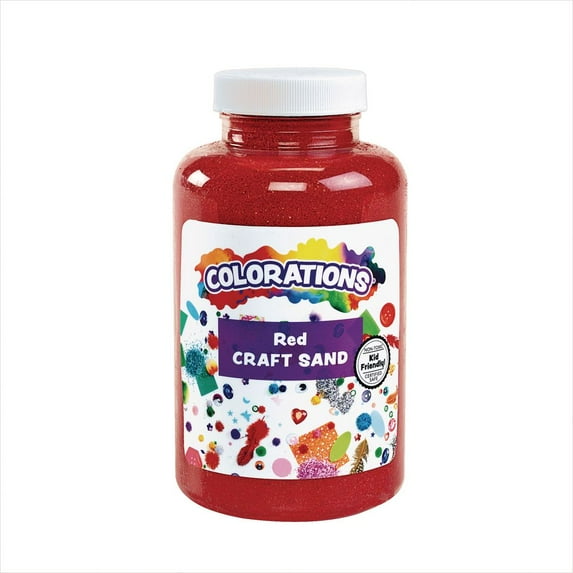 Colorations Colorful Craft Sand, Red - 22 oz.
