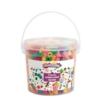 Colorations Colorful Jumbo Pony Beads - 1.5 Pounds