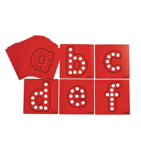 Colorations Dabber Dot Stencil Set Lower Case Alphabet, Set of 26