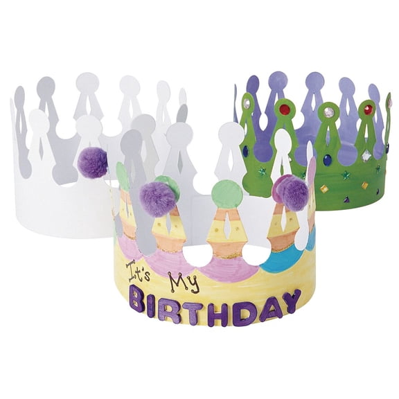 Colorations Decorate Your Own Crowns - Set of 24