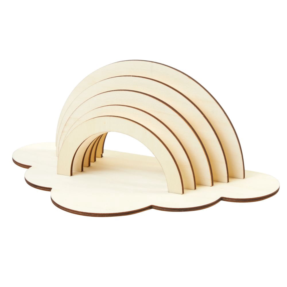 Colorations Decorate Your Own Wooden Desktop Organizer - Set Of 12 Kids Craft