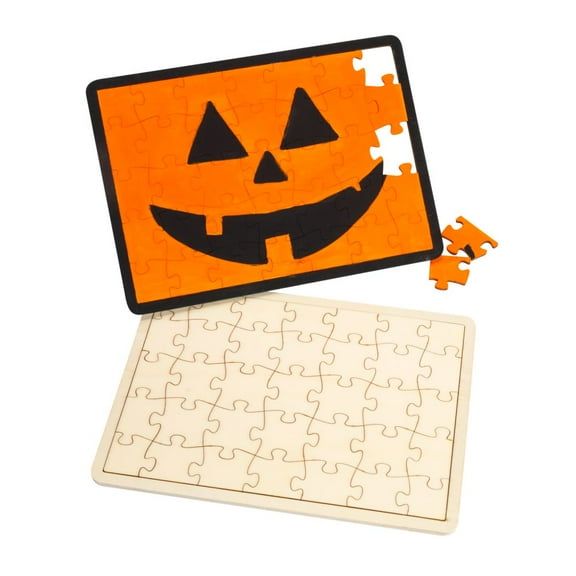 Colorations Decorate Your Own Wooden Tray Puzzle - Set of 6