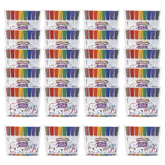 Colorations Dry Erase Markers, Bullet Tip - 24 Sets