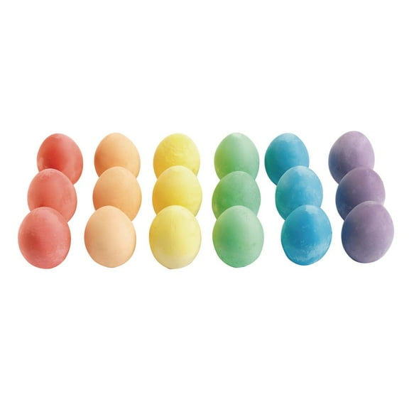 Colorations DustLite Chunky Chalk Eggs - Set of 18