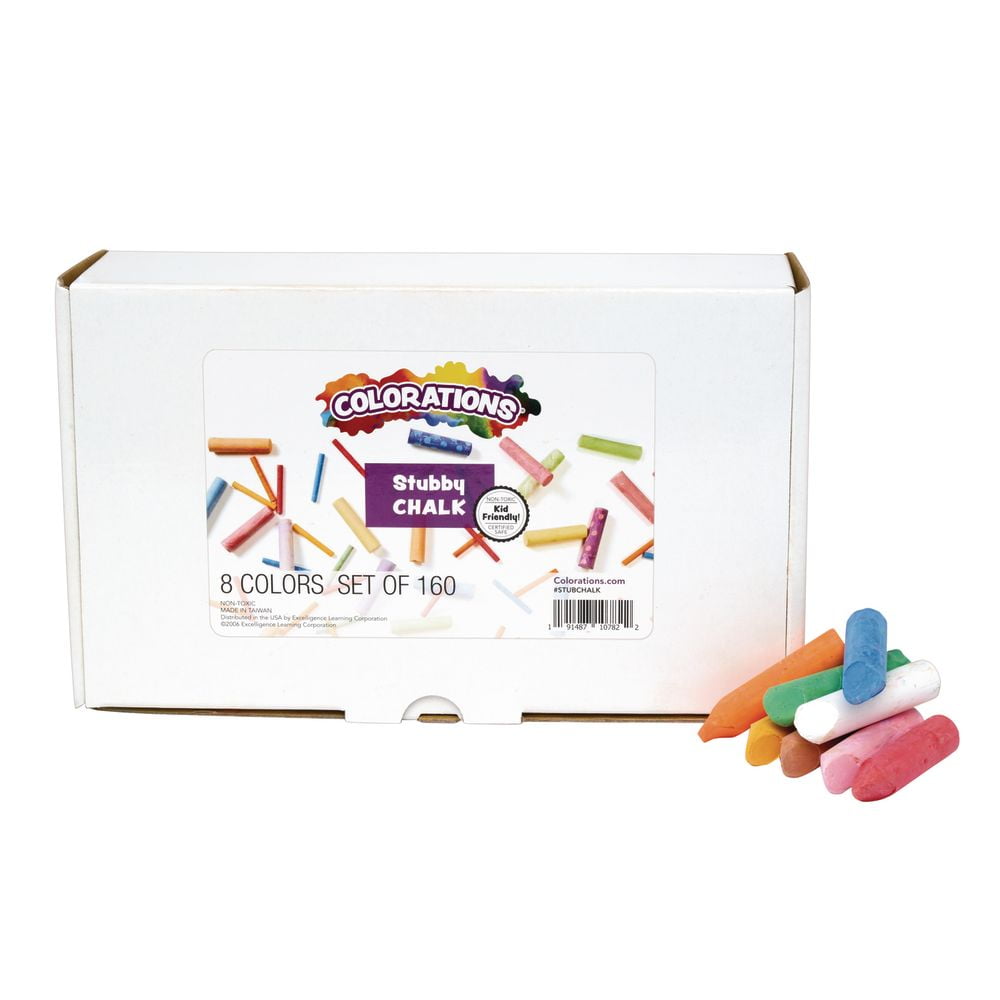 Colorations DustLite My First Chalk - Set of 160 - Walmart.com