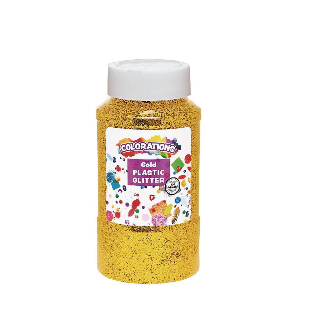 Colorations Extra-Safe Plastic Glitter, Gold - 1 lb.