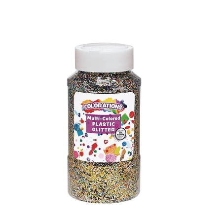Colorations Extra-Safe Plastic Glitter, Multi - 1 lb.