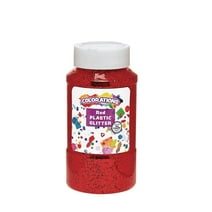 Colorations Extra-Safe Plastic Glitter, Red - 1 lb.
