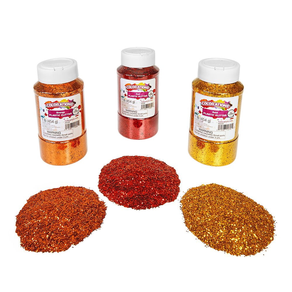 Colorations Fall Glitter Colors, 3 Colors, 1lb Each
