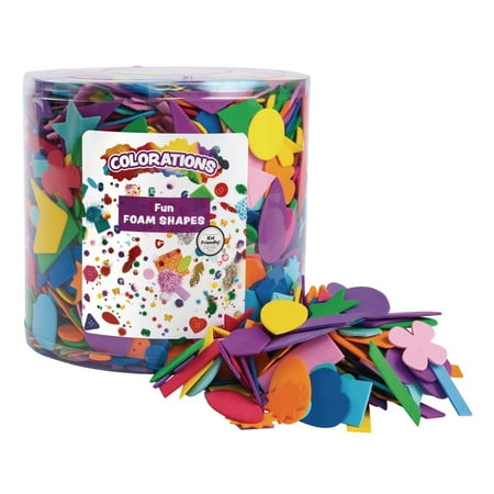 Colorations Fun Foam Shapes, 1/2lb.