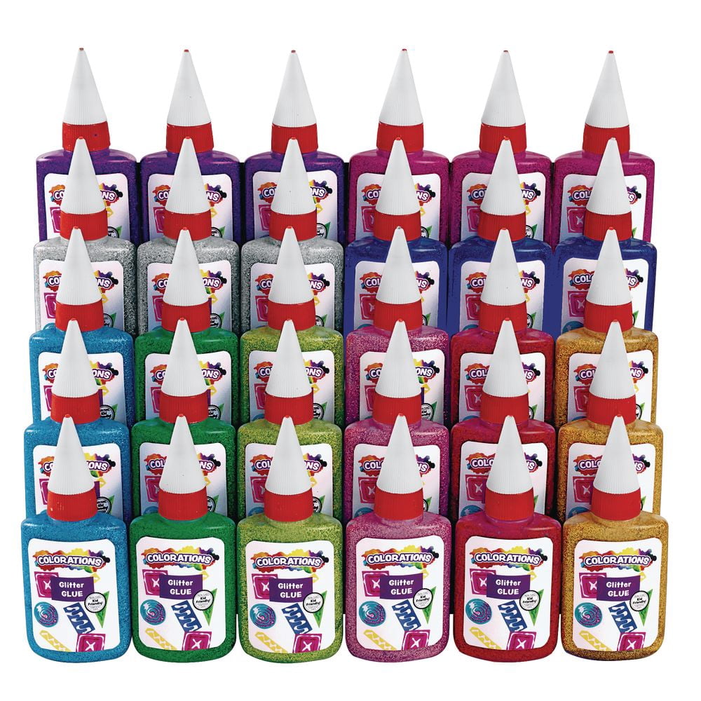 Colorations Glitter Glue Classroom Pack - Set of 30