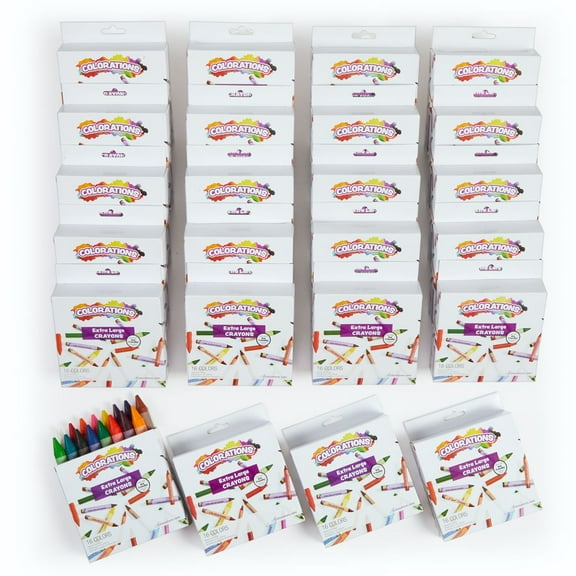 Colorations Jumbo Crayons - 16 Colors, 24 Sets