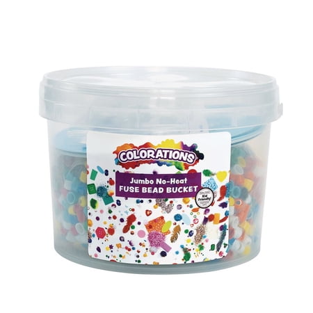 Colorations Jumbo No-Heat Fuse Beads Bucket - 2500 Beads