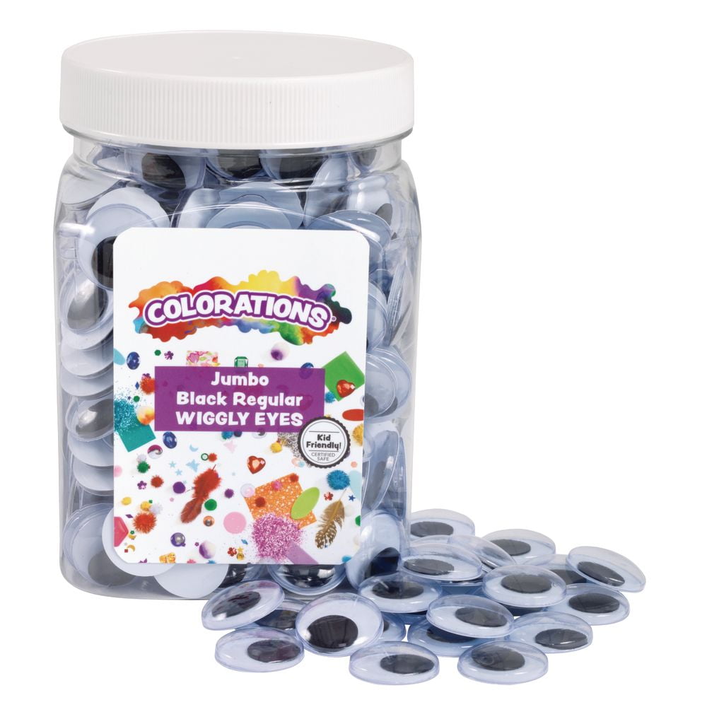 Colorations® Wiggly Eyes, Black - 1,000 Pieces