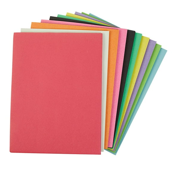 Colorations 9" x 12" Lightweight Construction Paper, 10 Assorted Colors, 1200 Sheets With BONUS Stencil