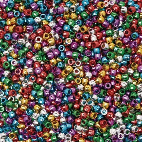 Colorations Metallic Pony Beads - 1 lb.