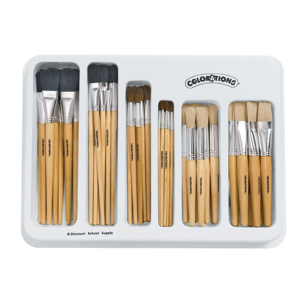 Colorations Natural Brush Classroom Value Pack
