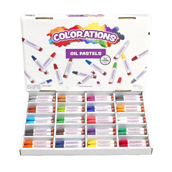 Colorations Oil Pastels Classroom Pack - Set of 100