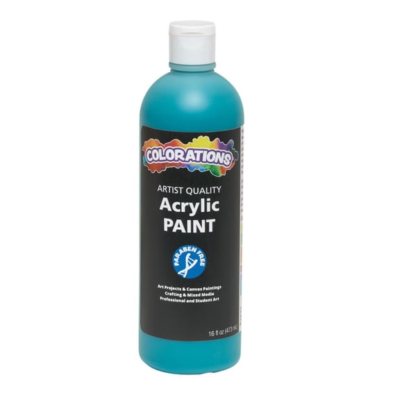 Colorations Paraben-Free Acrylic Paint - 16 oz. Turquoise