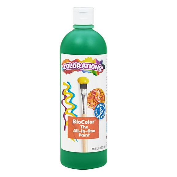 Colorations Paraben-Free BioColor Paint- Green, 16 oz.