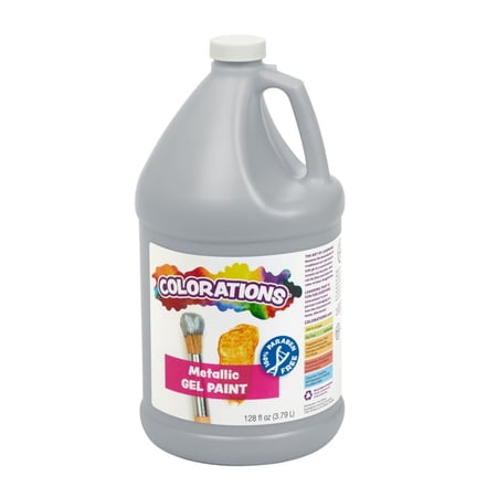 Colorations Paraben-Free Metallic Gel Paint, Silver - 1 Gallon