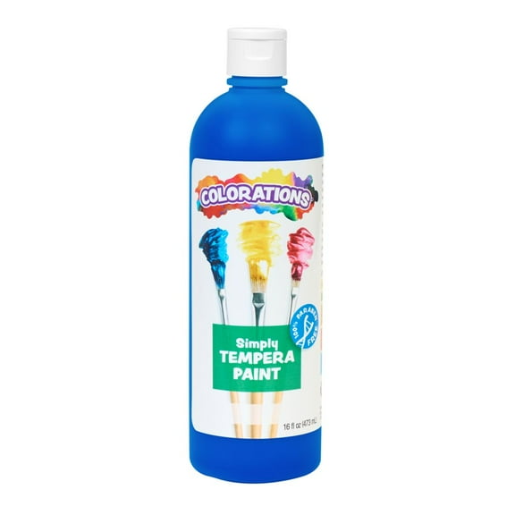 Colorations Paraben-Free Simply Tempera Paint 16 oz. -Blue
