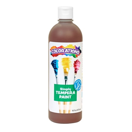 Colorations Paraben-Free Simply Tempera Paint 16 oz. - Brown