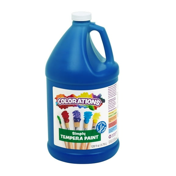 Colorations Paraben-Free Simply Tempera Paint- Blue, 1 Gallon