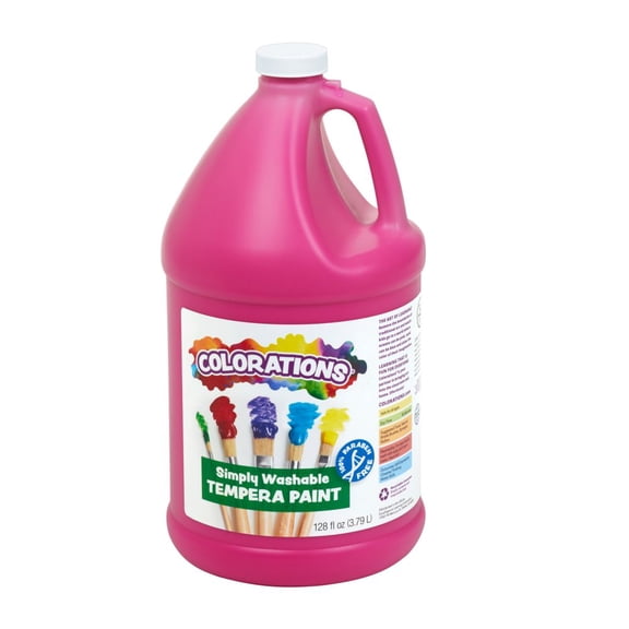 Colorations Paraben-Free Simply Washable Tempera Paint- Magenta, 1 Gallon