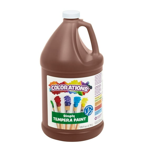 Colorations Paraben-Free Simply Washable Tempera Paint- Brown, 1 Gallon