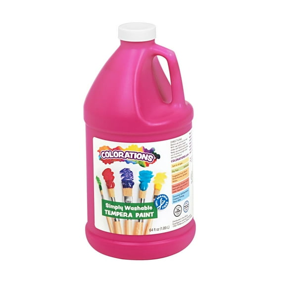 Colorations Paraben-Free Simply Washable Tempera Paint, Magenta- 1/2 Gallon