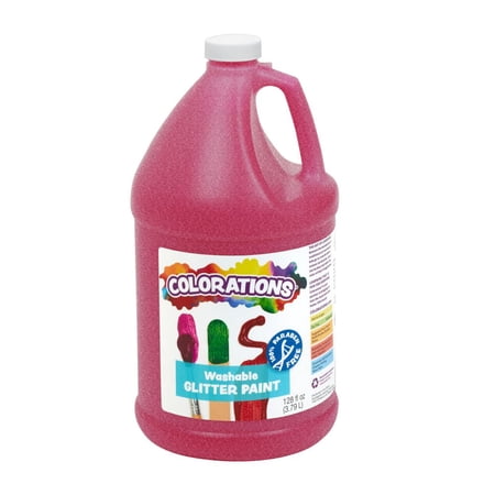 Colorations Paraben-Free Washable Glitter Paint, Magenta - 1 Gallon