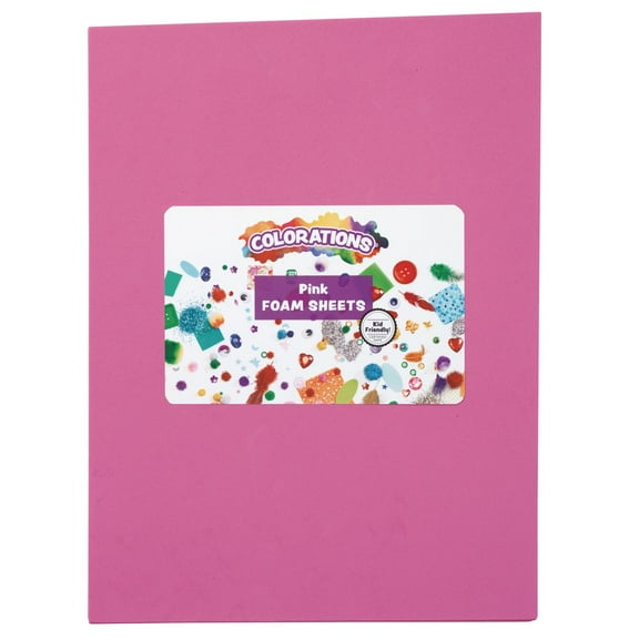 Colorations Pink Foam Sheets - 10 Pack